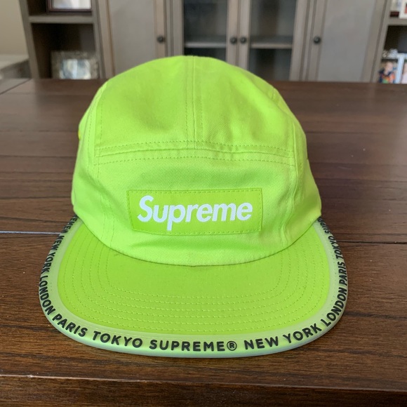 neon green supreme hat